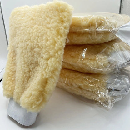 Fleece Grooming Mitt for Horses - Tick Applicator Glove for Bathing & Cleaning, Multifunctional for Cats, Dogs & Bunnies, 1pc
