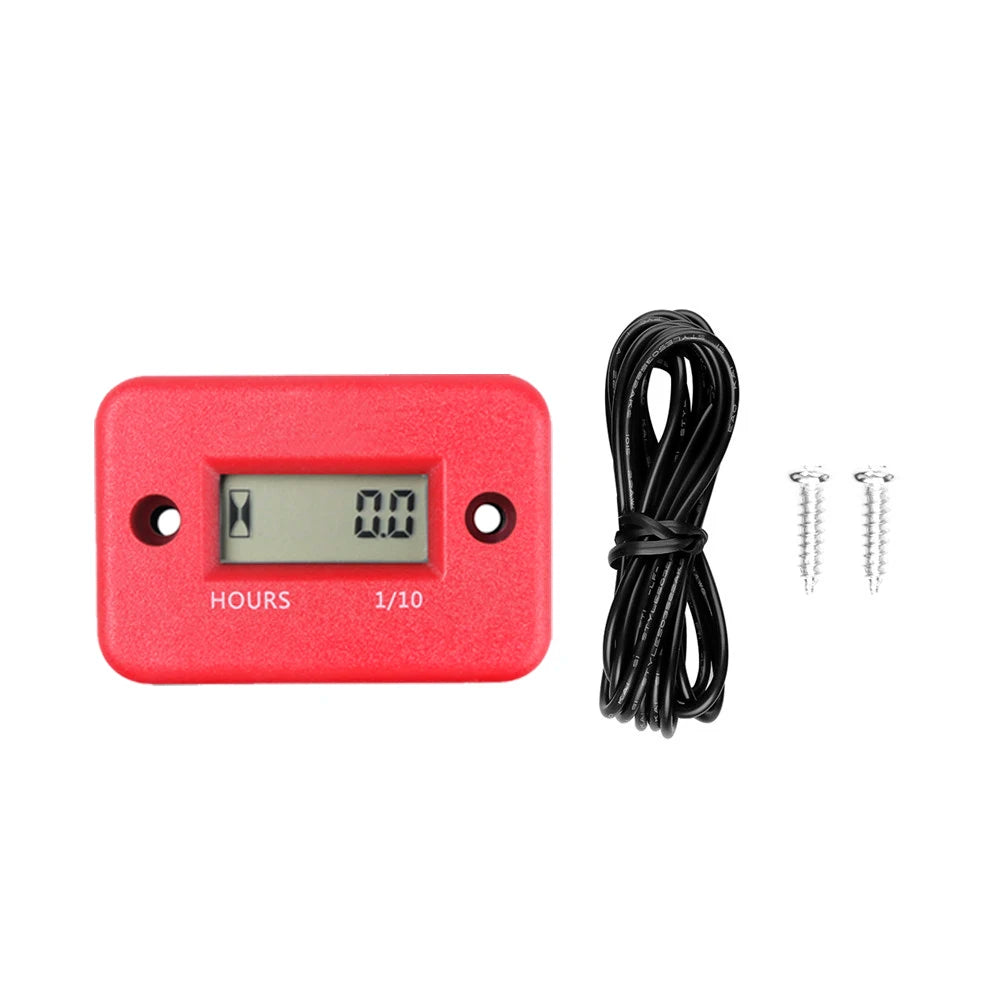 IP68 Waterproof Engine Hour Meter - Universal Inductive Timer for Motorcycle, ATV, Boat & Gasoline Engines