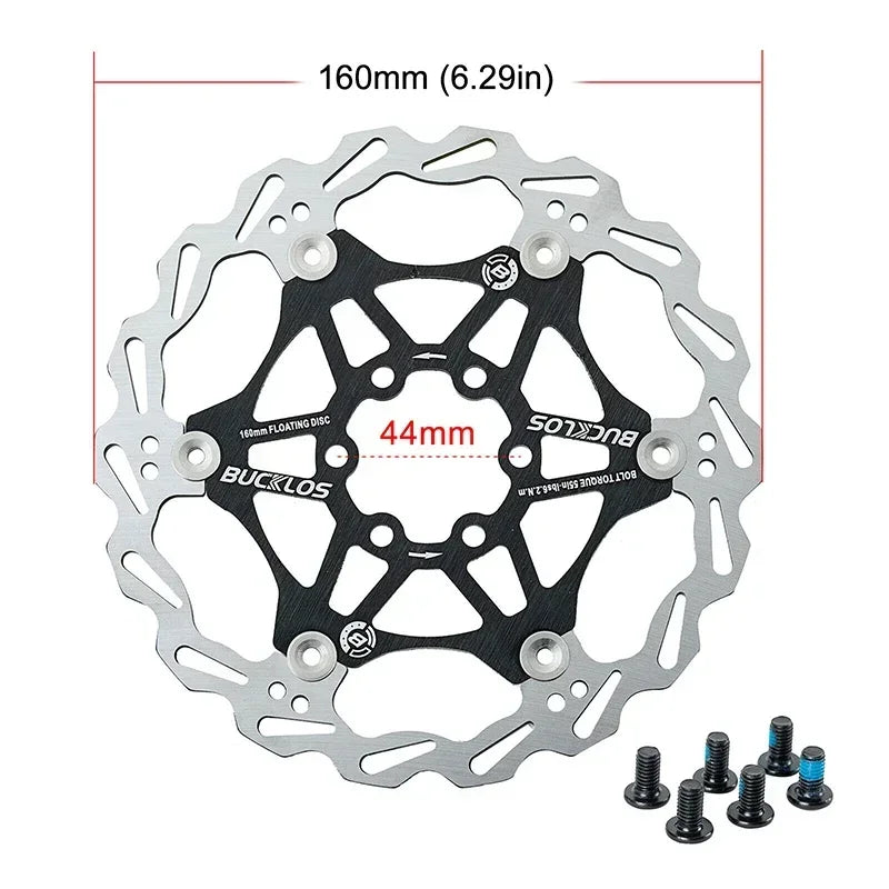 Floating Disc Brake Rotor - 160mm/180mm/203mm MTB & Road Bike - Ultralight Heat Dissipation Design