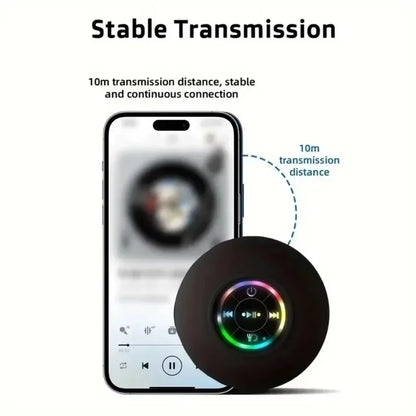 Waterproof Mini Bluetooth Speaker 2025 - Wireless LED Suction Cup Stereo for Bathroom & Outdoor Sports