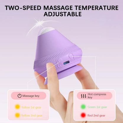 USB Rechargeable Vibrating Silicone Massage Ball - Fitness Muscle Relaxation Massager for Back, Waist & Pain Relief