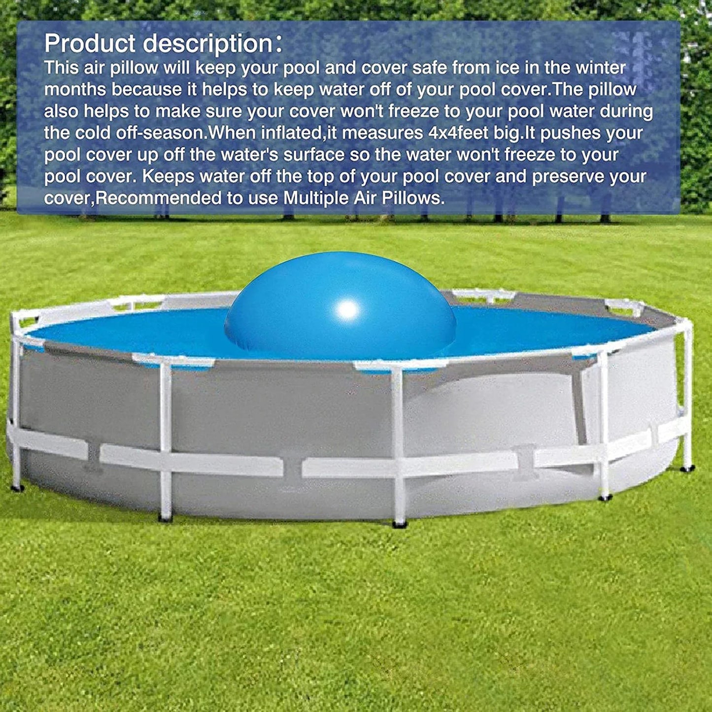 Durable PVC Pool Air Pillow - Winter Pool Cover Cushion for Cold Weather Protection