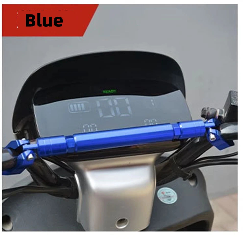 22mm Motorcycle Handlebar Crossbar - Adjustable Reinforcement Balance Bracket with Handle Grips | Steering Stabilizer Expansion Rod Replacement