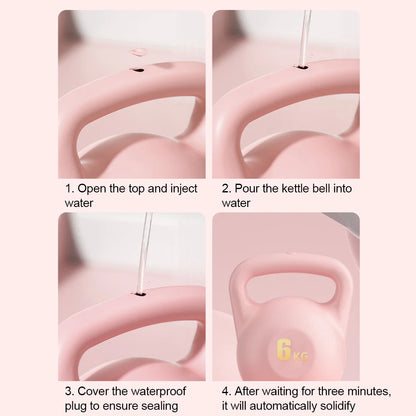 Water-Filled Soft Kettlebell 4/6KG - Anti-Slip Grip Hand Weight for Home Workouts & Muscle Training