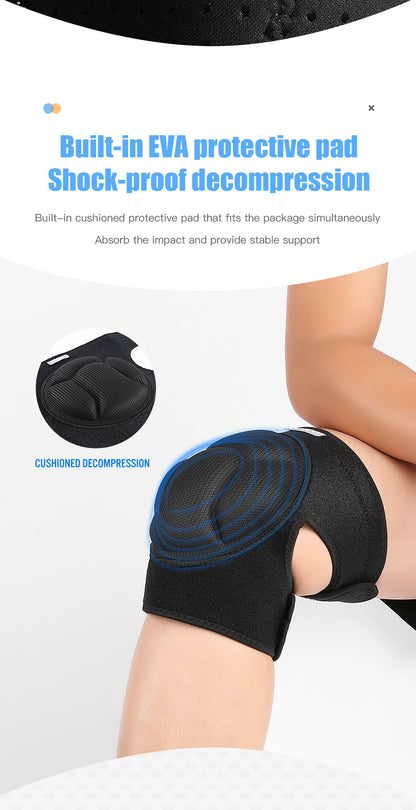 Thickened Anti-Collision Knee Pads - Elastic Pressure Strap Knee Brace for Volleyball, Extreme Sports & Protection