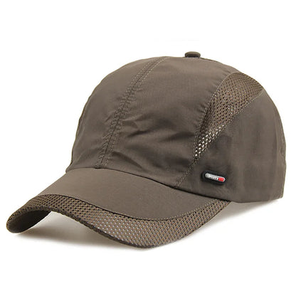 Quick-Dry Mesh Baseball Cap - Sports Running & Golf Hat - Breathable Snapback for Men & Women