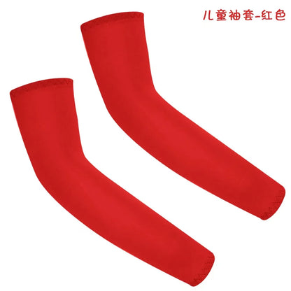 Kids UV Protection Arm Sleeves - Ice Silk Cooling Compression Sleeves for Boys & Girls Outdoor Sports (1 Pair)
