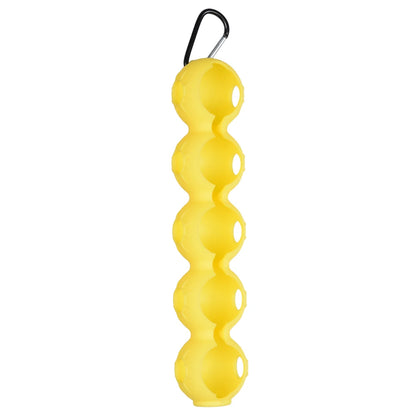 Portable Silicone Golf Ball Pouch - 5-Ball Capacity Carry Case with Hook - Essential Golf Accessories