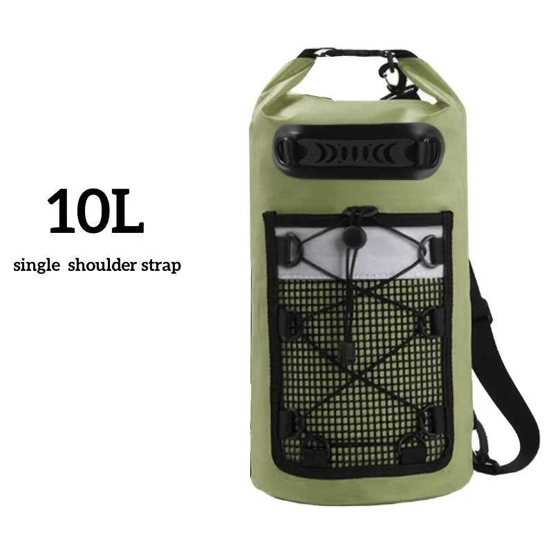 Waterproof Dry Bag Backpack 10L 20L - PVC Shoulder Pack for Kayaking, Surfing, Rafting, Trekking & Boating