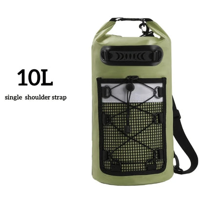Waterproof Dry Bag Backpack 10L 20L - PVC Shoulder Pack for Kayaking, Surfing, Rafting, Trekking & Boating