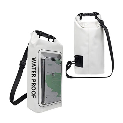 Waterproof PVC Outdoor Dry Bag - 5L & 2L Capacity - Multi-Sport Floating Bag for Swimming, Diving, Kayaking, Rafting & Beach Activities - Crossbody Shoulder Travel Bag for Surfing