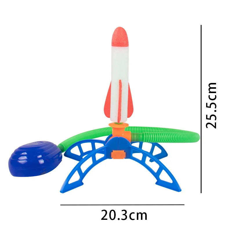 Kids Air Rocket Launcher Set - Foot Pump Outdoor Soaring Toy for Children