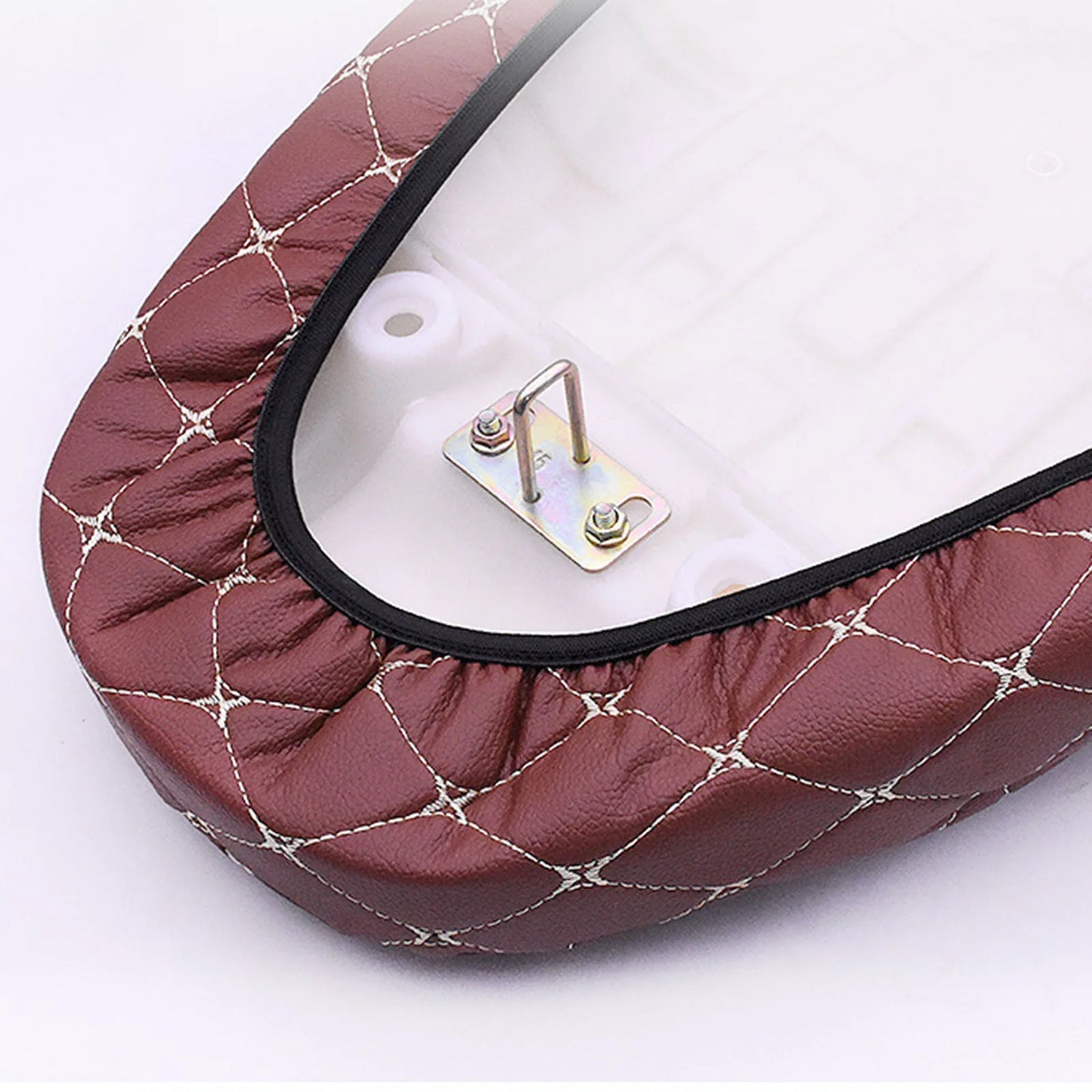 Breathable 3D Mesh Motorcycle Seat Cover - Waterproof Anti-Skid PU Leather Cushion Protector for Scooters