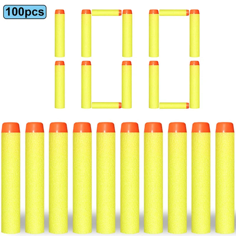 Soft EVA Foam Darts 7.2cm - 100 Pack Refill Bullets for Toy Blasters