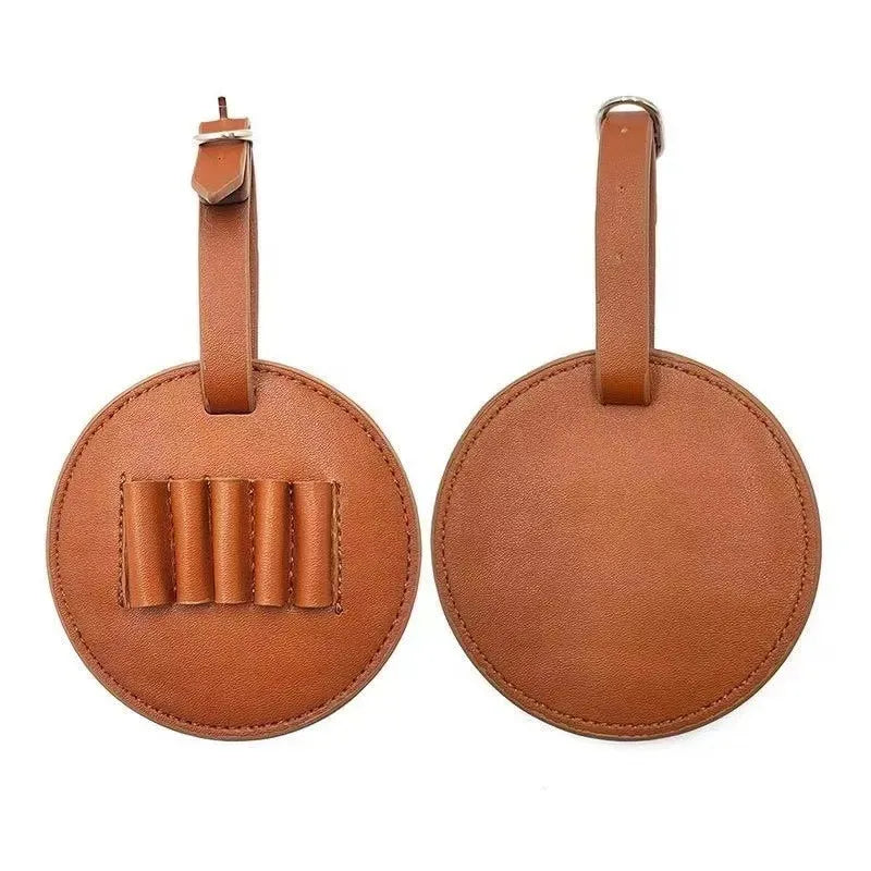 Leather Golf Ball Storage Pouch - Portable Round Holder with Loop Buckle for Training