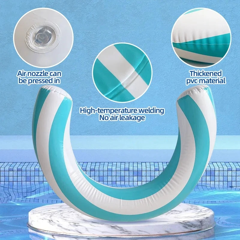 U-Shaped Pool Noodle - Inflatable Swimming Float Stick for All Ages Summer Water Fun