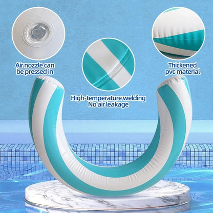 U-Shaped Pool Noodle - Inflatable Swimming Float Stick for All Ages Summer Water Fun
