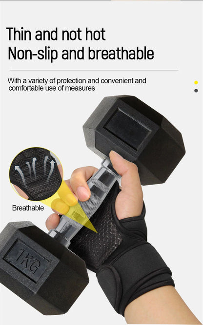 Premium Workout Gloves - Men & Women Fitness Training Gloves for Weightlifting, Bodybuilding & Gym with Wrist Palm Protection