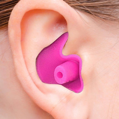 Premium Waterproof Silicone Earplugs - Soft & Durable Swimming Ear Protection with Delicate Texture (1 Pair)