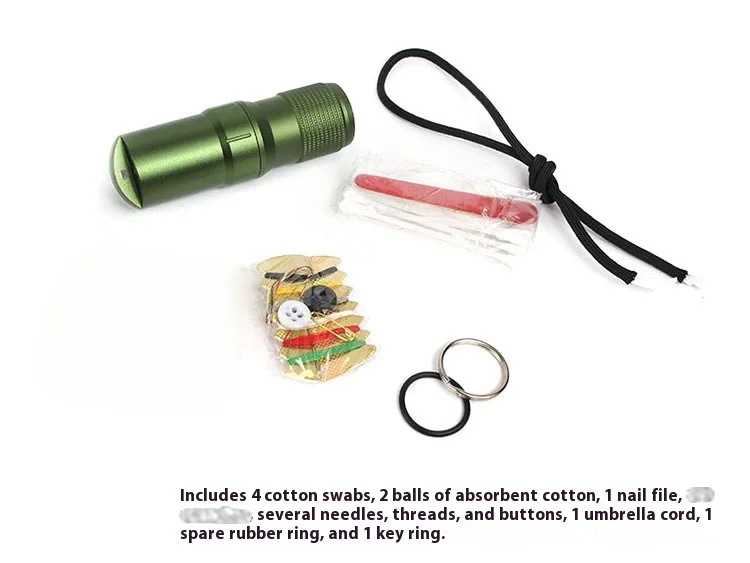 Waterproof Survival Storage Capsule - 3-in-1 Emergency Container for Pills/Matches/Gear with Sealed Design for Outdoor Adventures