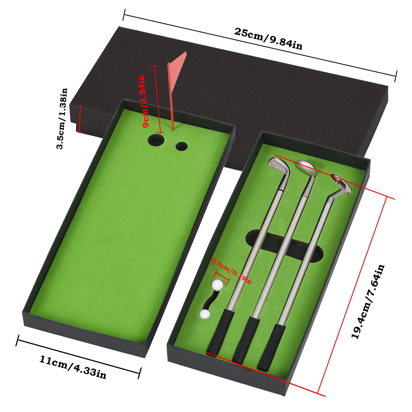 Golf Club Putter Ballpoint Pen - Fun Gift, Table Decoration, School Supplies & Golf Accessories Combo