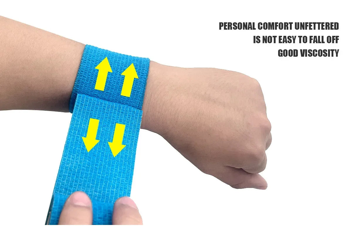 Self Adhesive Elastic Bandage Wrap 4.8m Camouflage Sport Tape Cohesive Support for Knee Finger Ankle Palm Multi-Pack