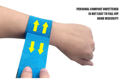 Self Adhesive Elastic Bandage Wrap 4.8m Camouflage Sport Tape Cohesive Support for Knee Finger Ankle Palm Multi-Pack