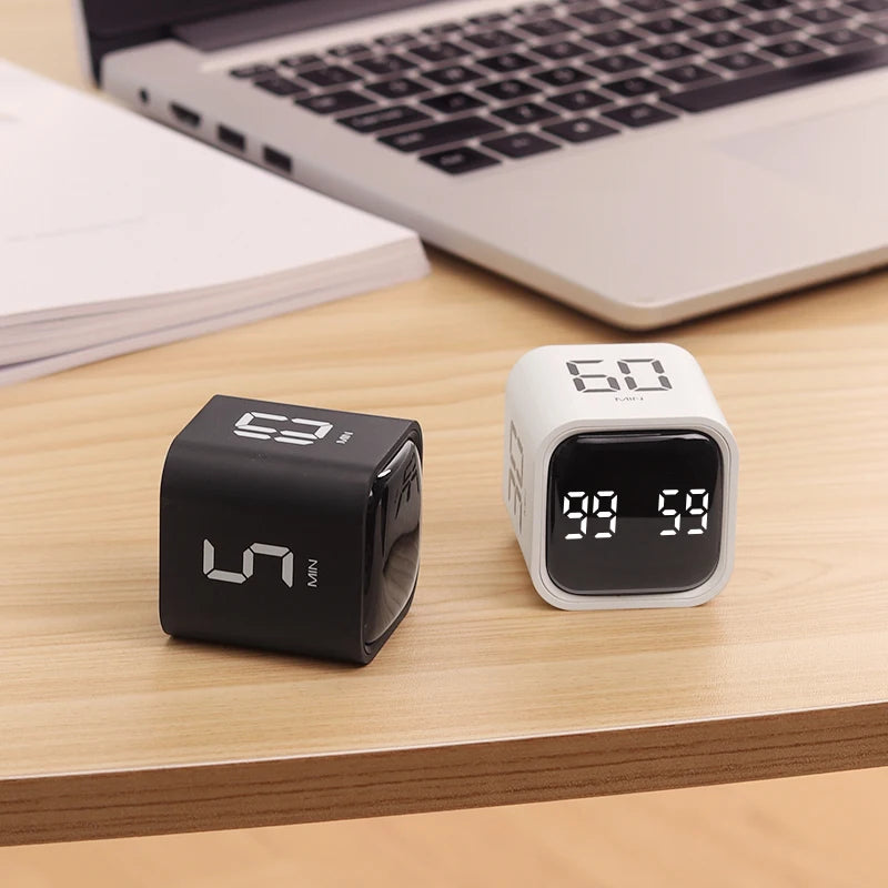 Digital Flip Timer with Vibration and Sound Alerts - 5-60 Minute Countdown