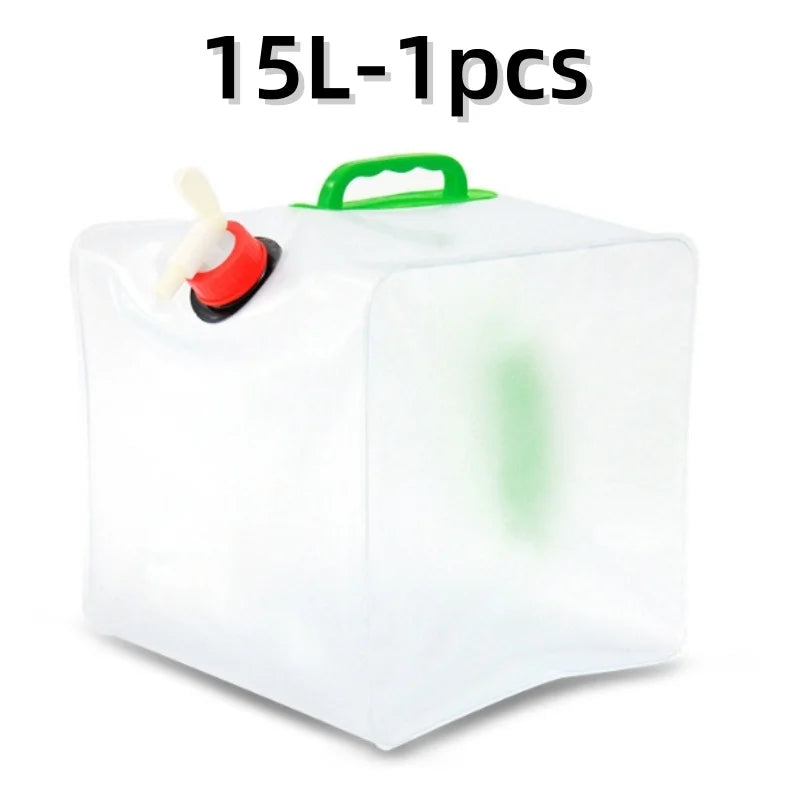 Large Capacity Portable Folding Water Container - Outdoor Camping Kettle & Plastic Bucket Equipment