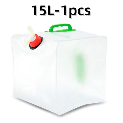 Large Capacity Portable Folding Water Container - Outdoor Camping Kettle & Plastic Bucket Equipment