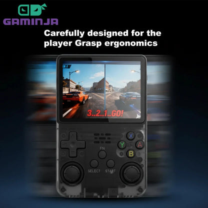 R36S Portable Handheld Game Console - 3.5" IPS Screen - 640x480 Resolution - 64GB Memory - Classic Games Preloaded