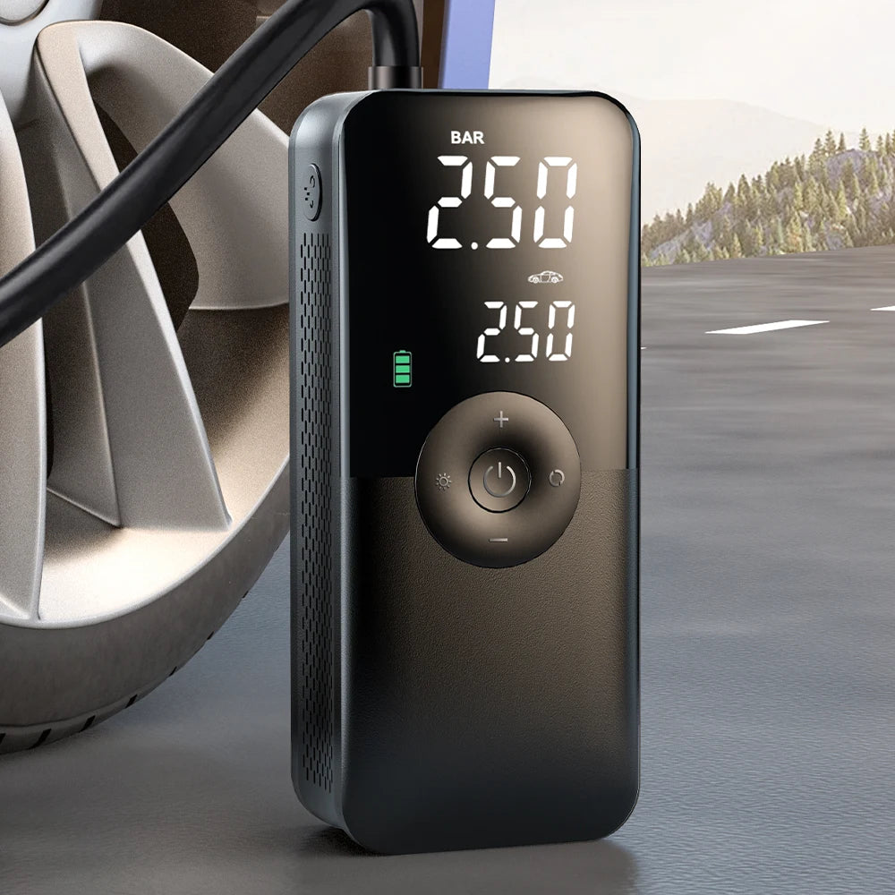 CARSUN Rechargeable Digital Tire Inflator - Portable Cordless Air Compressor for Car, Motorcycle, Bicycle & Balls