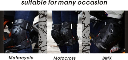 Cuirassier MX Motorcycle Knee Pads - Night Reflective Motocross Racing Guards Protection