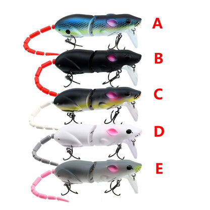 15.5CM Artificial Mouse Fishing Lure - Floating Swimbait for Pike, Bass & Rat - Plastic Minnow Tackle
