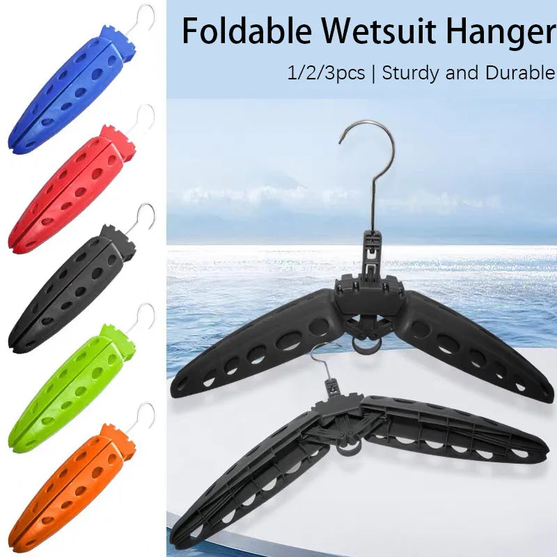 Foldable Wetsuit Hanger - Thickened Drying Rack for Diving and Surfing Gear (1/2/3-Pack Options)