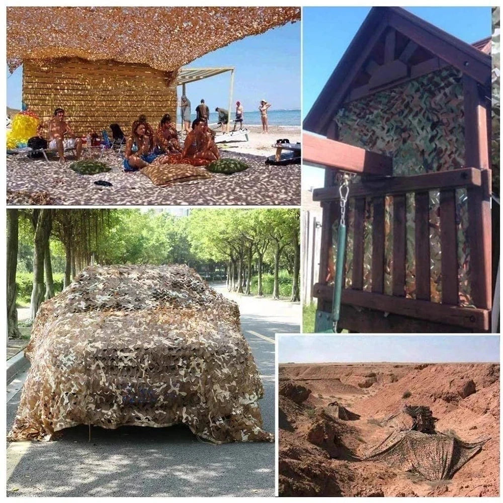 210D Oxford Military Camouflage Netting - Garden Gazebo Sun Shelter Net for Hunting & Outdoor Use