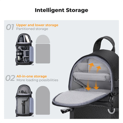 Camera Sling Backpack 10L - Waterproof DSLR/SLR Photography Bag