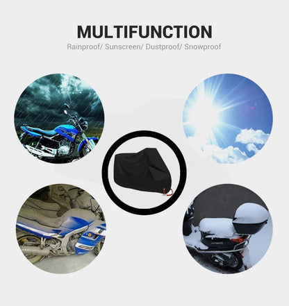 All-Season Waterproof Motorcycle Cover - UV Protection, Dustproof, Indoor/Outdoor for Motorbikes & Scooters