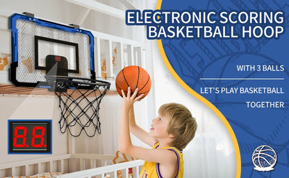 Wall-Mounted Ring Basketball Hoop – Indoor Training Mini Basketball Toy Set for Kids, Ideal for Home and Outdoor Play