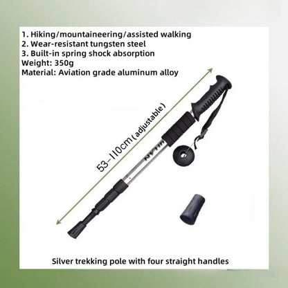 Adjustable Trekking Poles - Lightweight Collapsible Anti-Shock Hiking Sticks for Men and Women