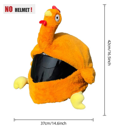 Cartoon Plush Animal Motorcycle Helmet Cover - Fabric Protection Accessory