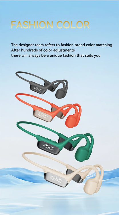 Waterproof Bone Conduction Headphones - Bluetooth 5.4 Wireless Earphones with 32GB MP3 Player for Swimming & Sports (IPX8 Rated)