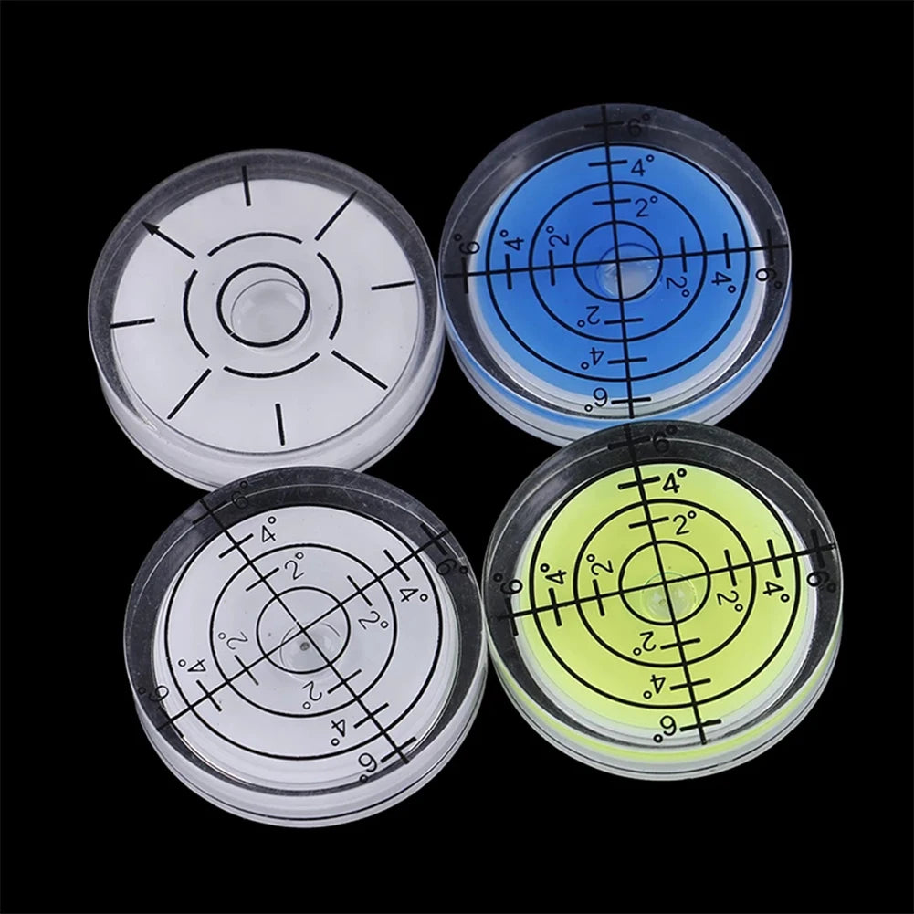 32mm Round Acrylic Spirit Bubble Level - Surface Degree Marking Measuring Tool for Construction & Manual Work