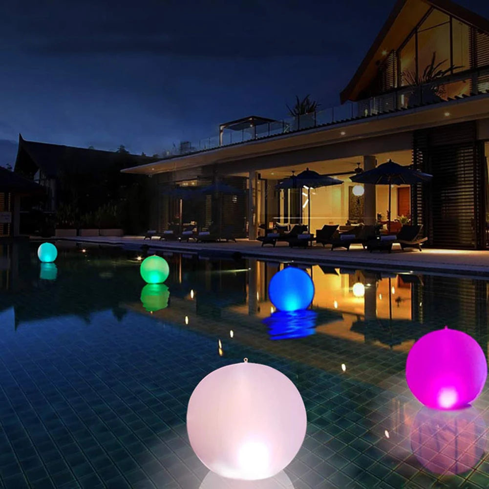 Waterproof LED Pool Lights Ball Set - 16 Color Floating Underwater Swimming Pool Lights - 40/60/90CM Options - 1-5 Pieces Available