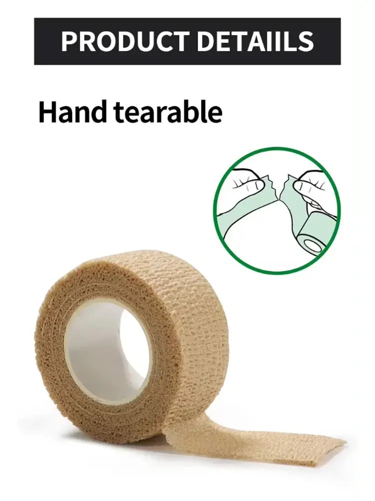 Athletic Self-Adhesive Cohesive Bandage Wrap - Skin Tone Non-Woven Elastic Stretch Tape