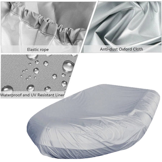 Inflatable Boat Cover - V-Shape Waterproof Dustproof UV-Resistant Protection for Dinghies, Fishing Boats, and Kayaks