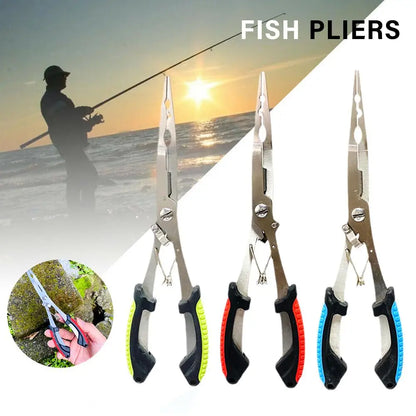 Ergonomic Fishing Pliers - Anti-Slip High-Strength Multifunctional Tool for Cutting Line and Tying Hooks