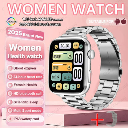 AI Smart Health Watch - HRV+PPG Blood Pressure & Heart Rate Monitor with IP68 Waterproof & NFC