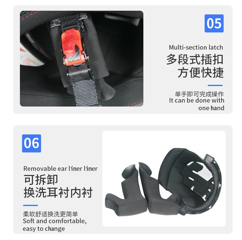 Full Face Racing Motorcycle Helmet - Winter Warm Double Visor Motorbike Sports Helmet LVS-701