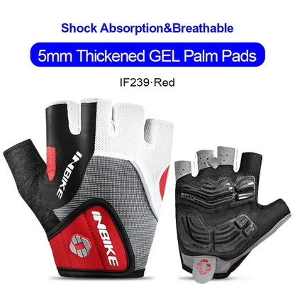 Half-Finger Gel Cycling Gloves - Shockproof Padded Sport Gloves for Men & Women